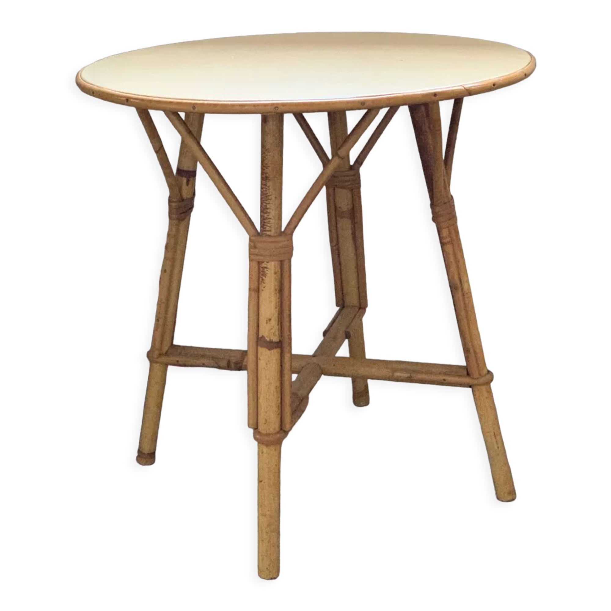Table vintage en rotin