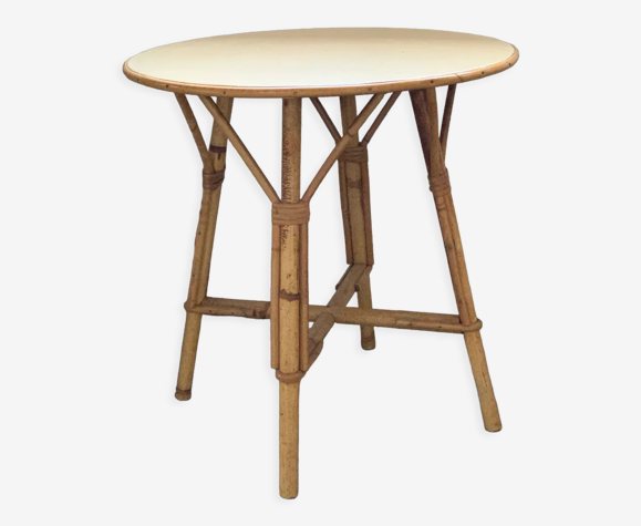 Table vintage en rotin