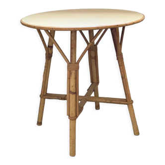 Vintage rattan table