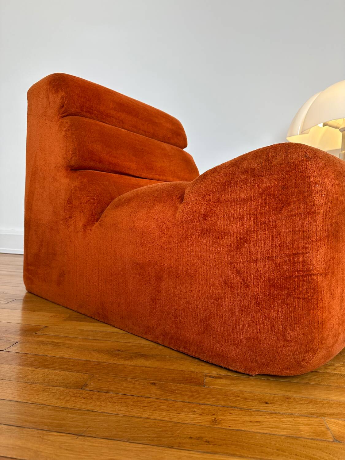 Chauffeuse / Fauteuil orange - Vintage - Design