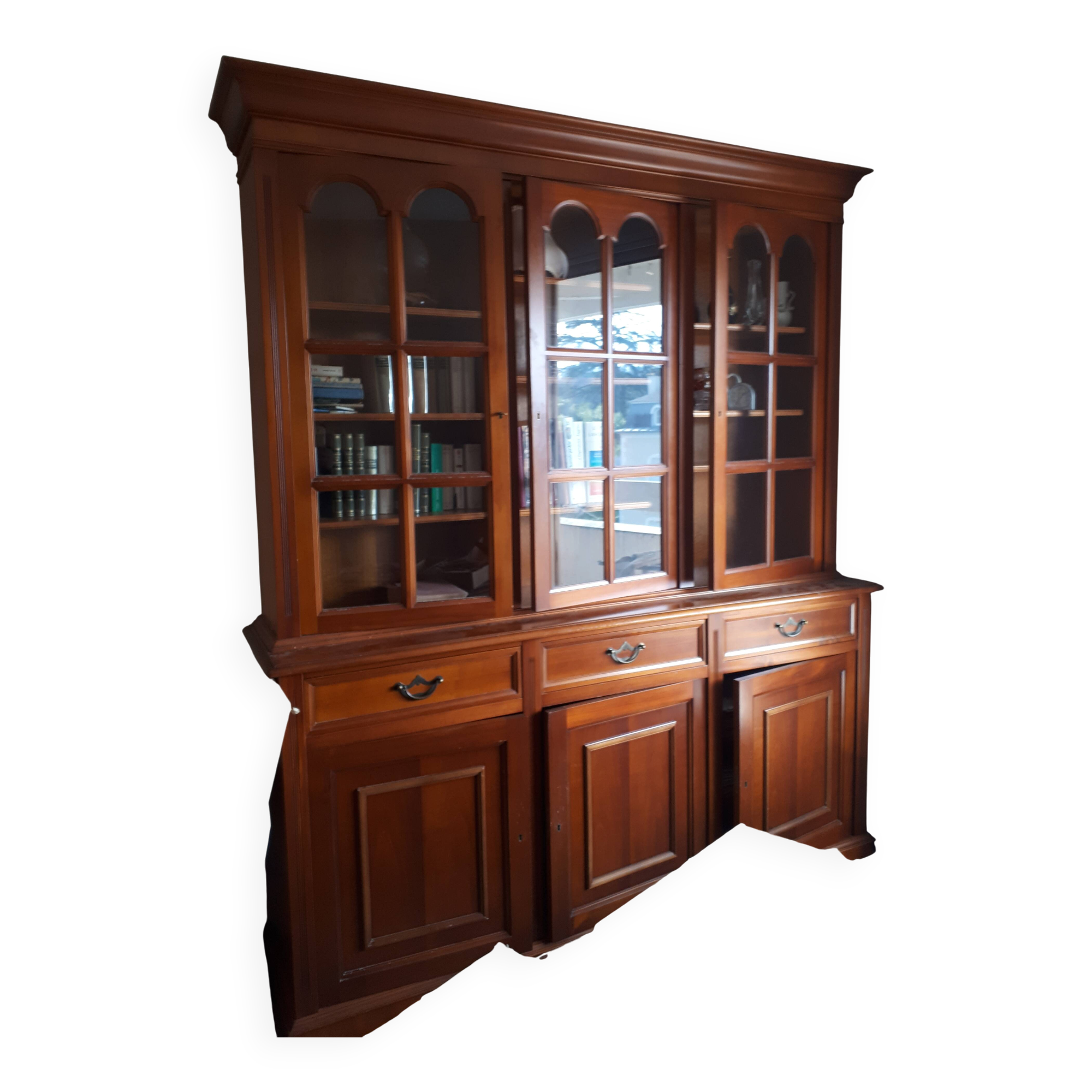 Sévigné library in Louis XV style in solid Kaori