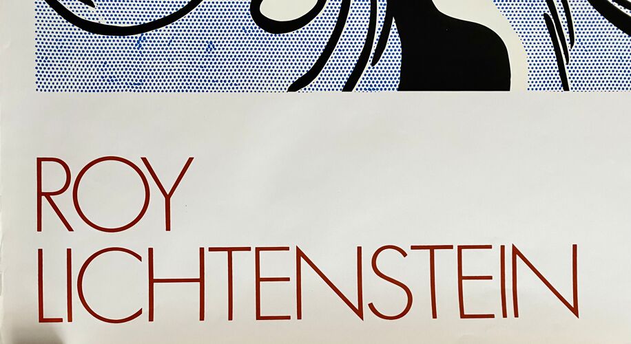 Affiche sérigraphiée, Roy Lichtenstein, Drowning Girl, originale du MOMA de New York, 1989