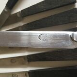 Set of 8 Art Deco knives in rosewood Robert Linzeler Paris