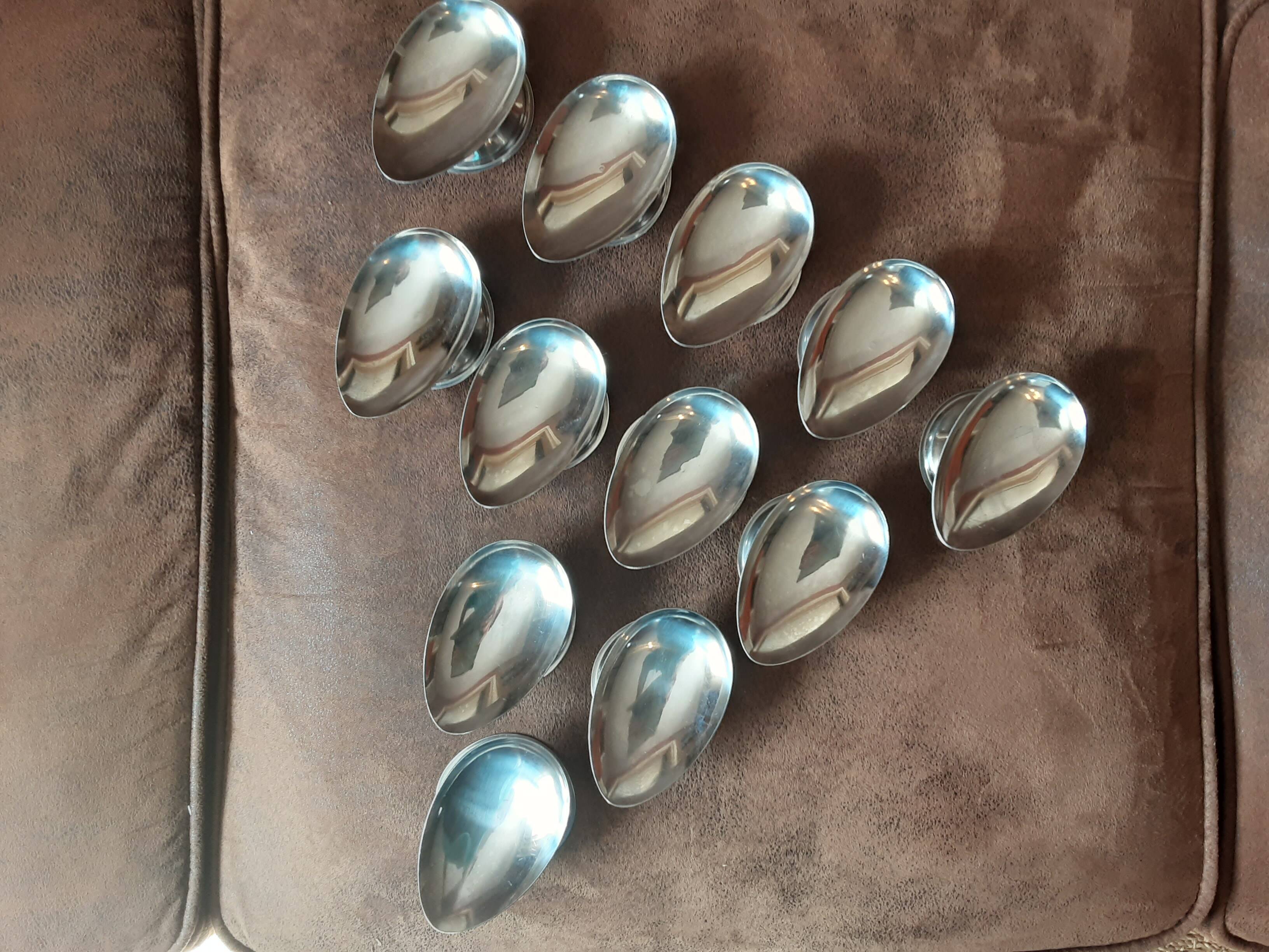 Set of stainless steel spoons
