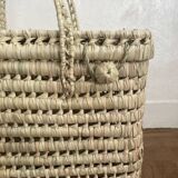 Storage chest trunk in woven doum natural fibers