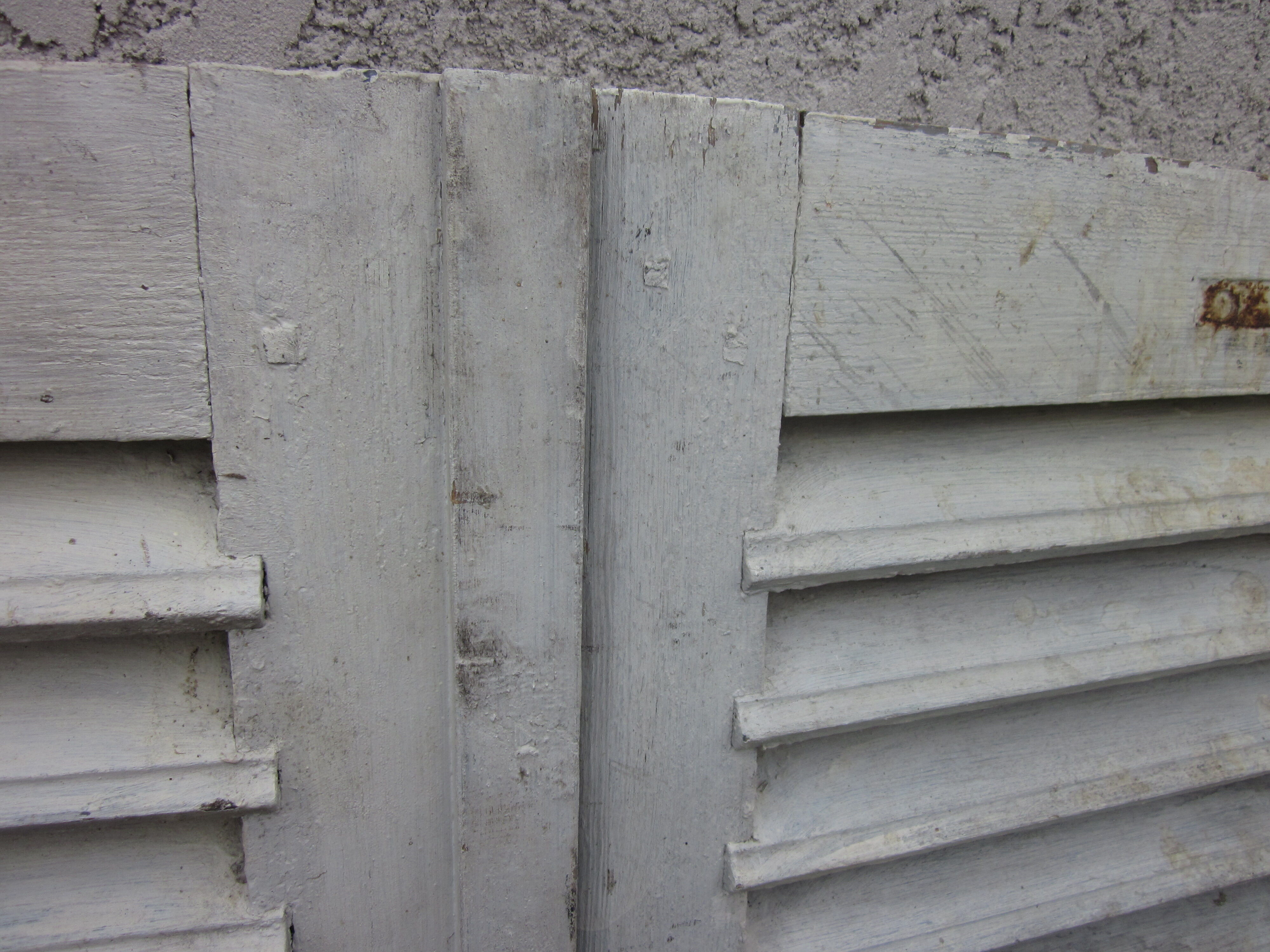 Pair of old shutter louvers