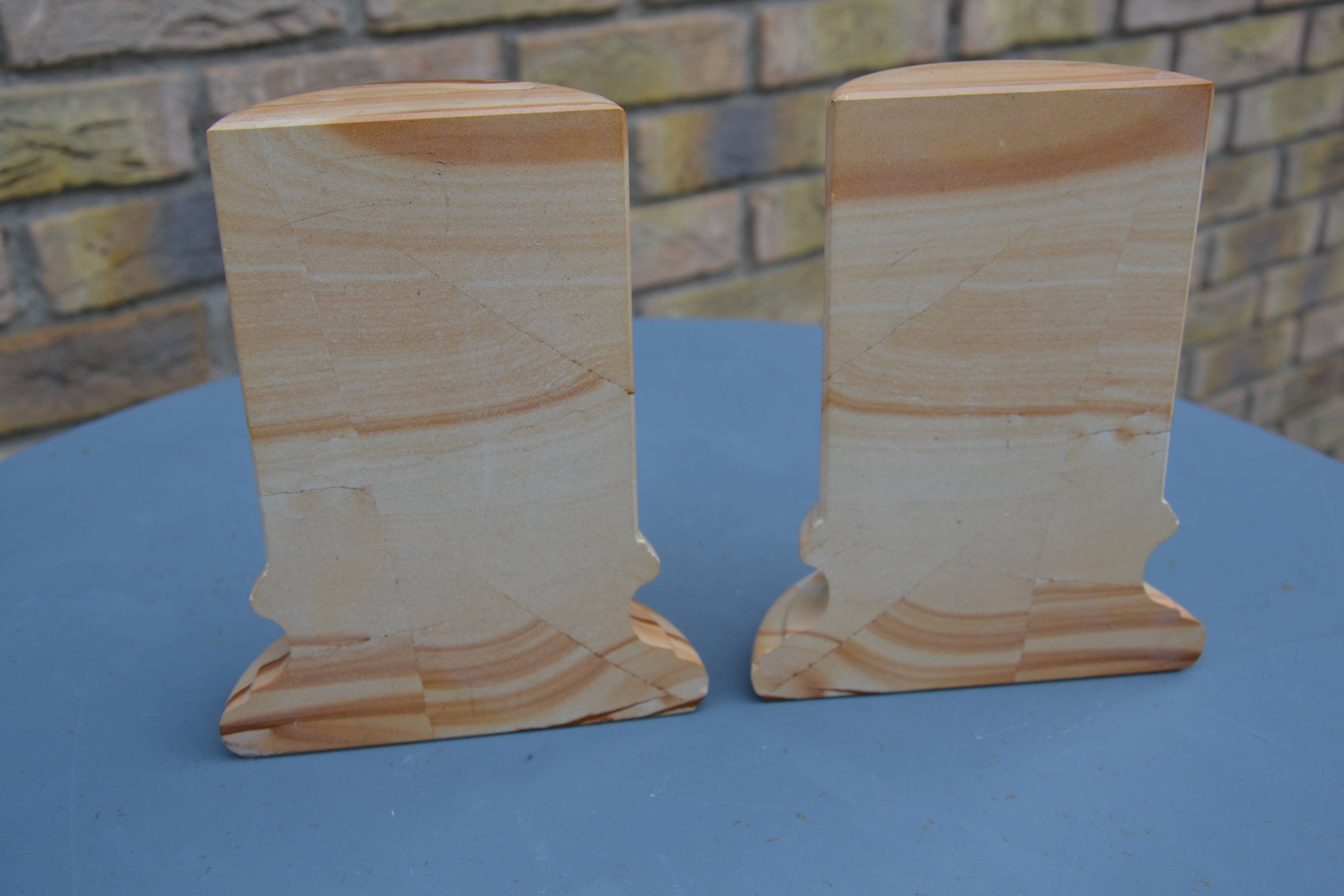 Pair of marble bookends