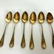 6 spoonfuls silver and vermeil poincon minerve gaston bardies 19th 122 grams