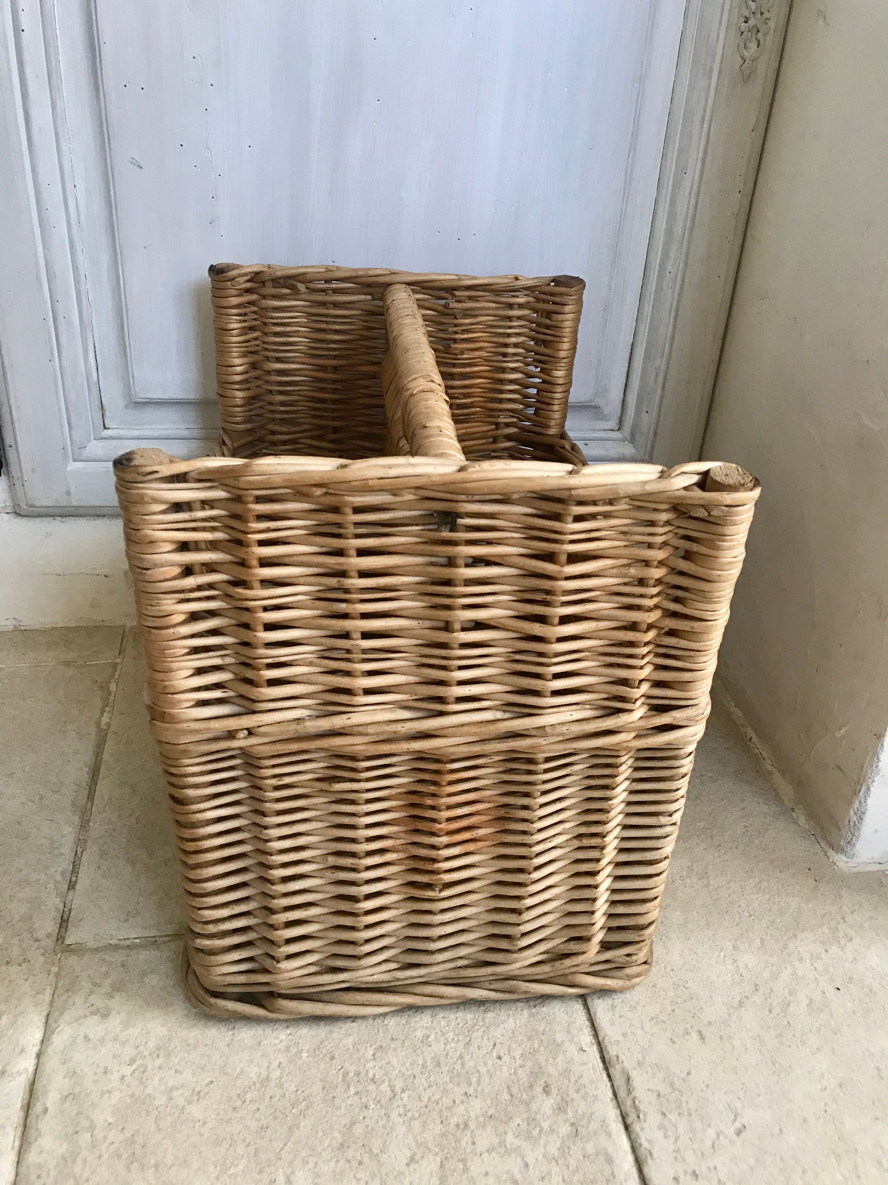 Vintage wicker magazine holders
