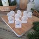 White porcelain name holder