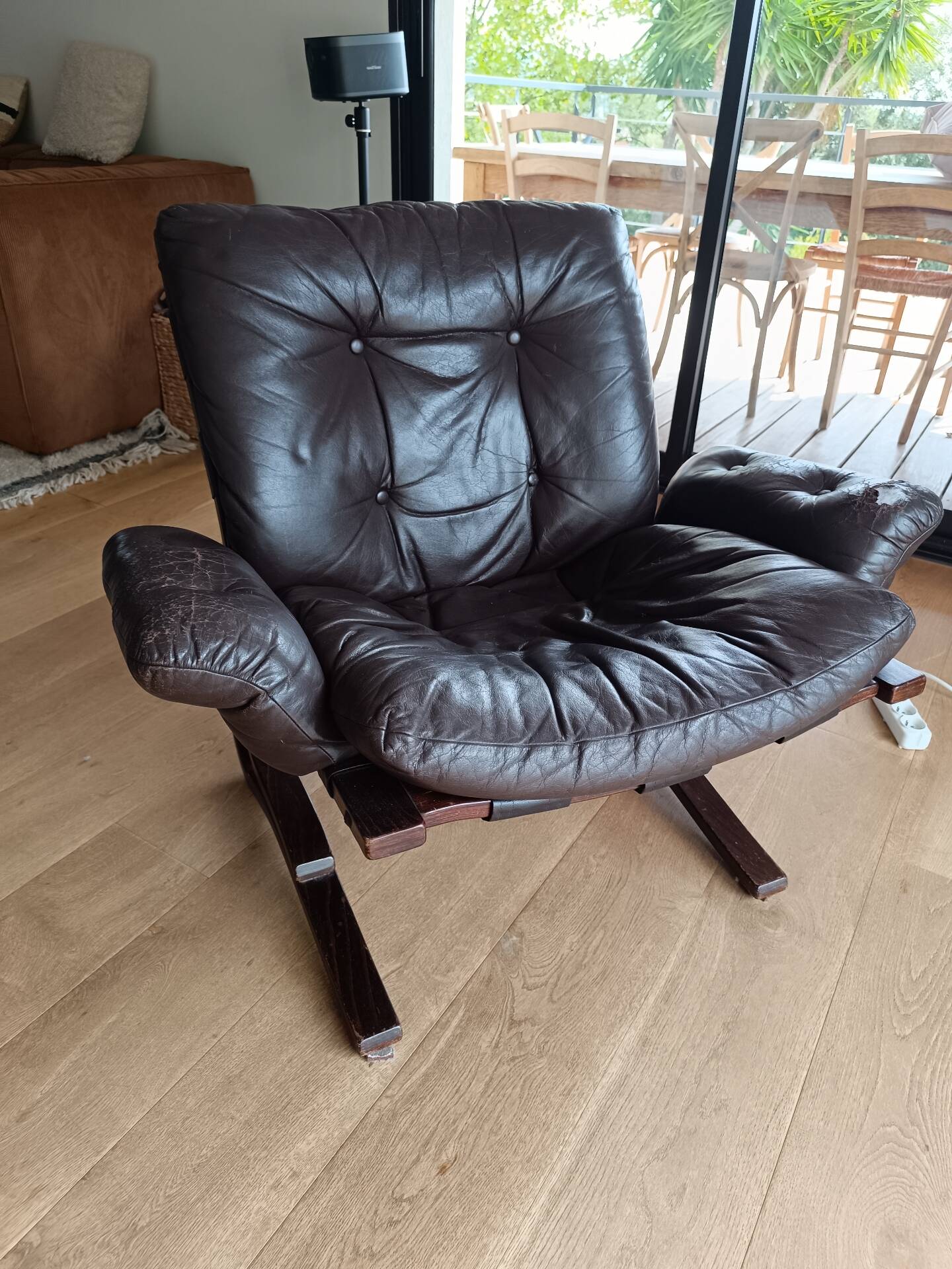 Fauteuil kengu designer elsa et nordhal solheim  pour rikken année 60