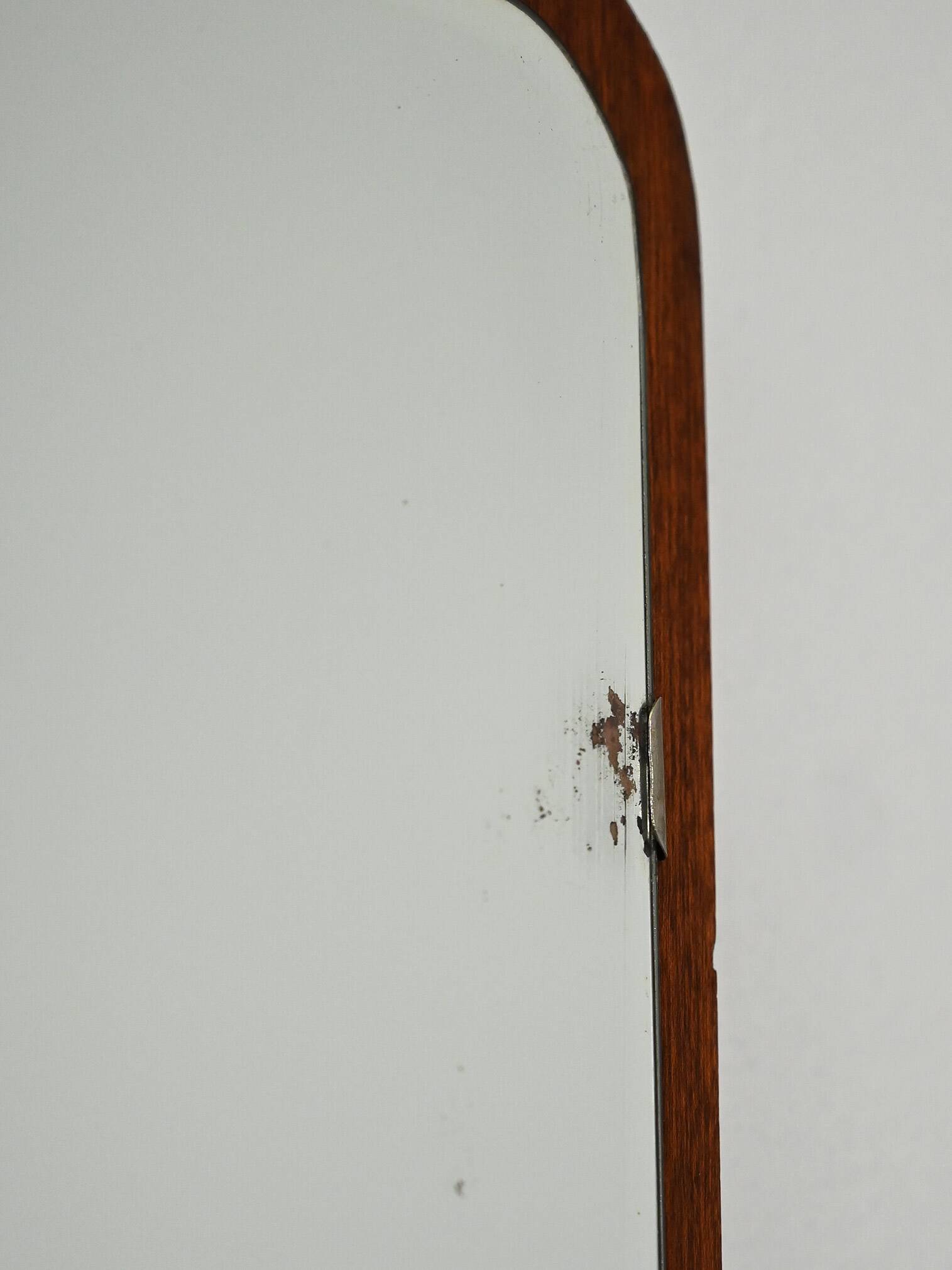 Scandinavian mirror with teak frame