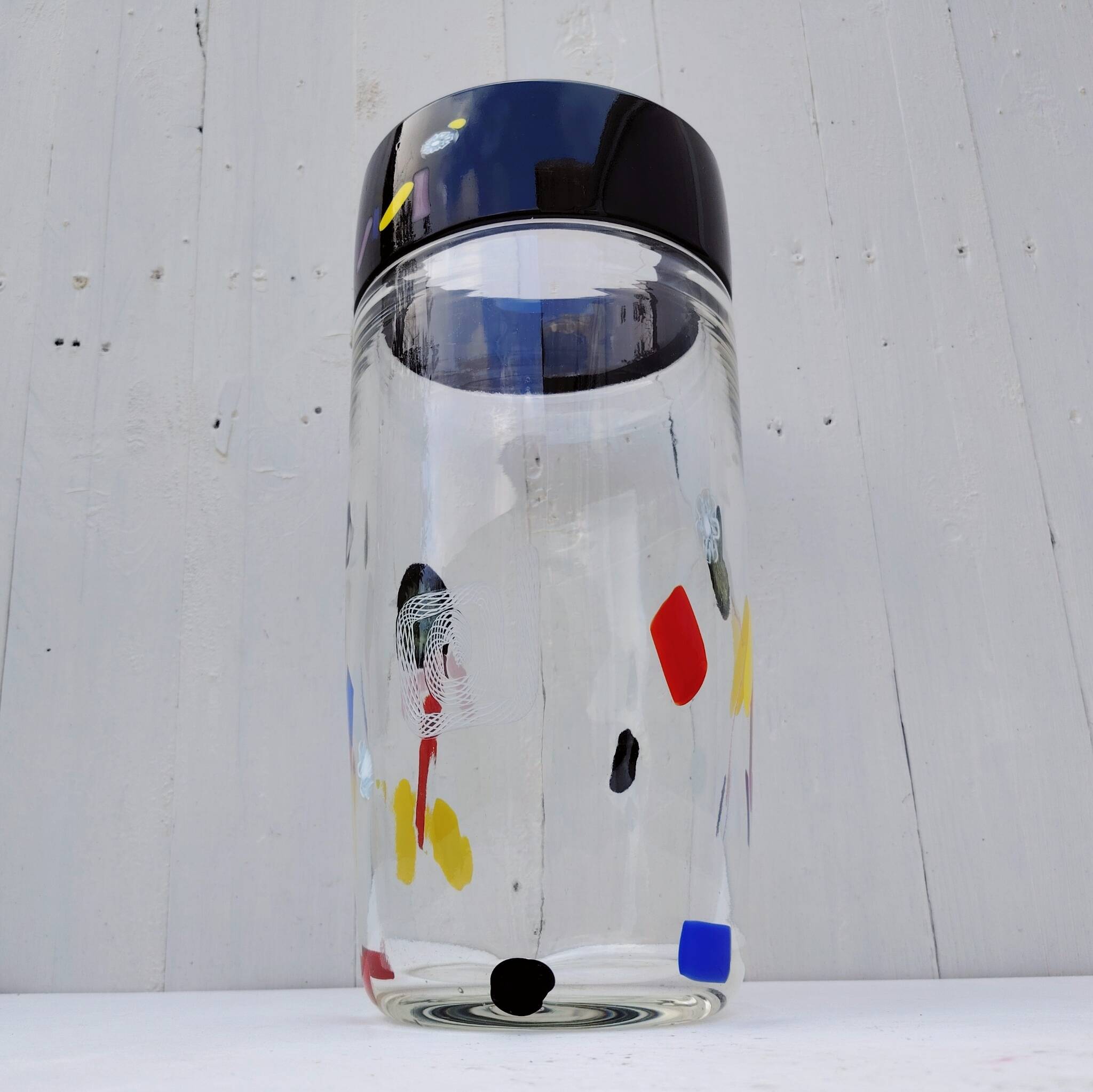 Large vase, blown glass, Murano, Paolo Crepax