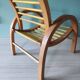 Armchair wood curved child Baumann vintage 50 60 style art décor