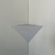 Vintage corner wall light in white lacquered metal, France 1970