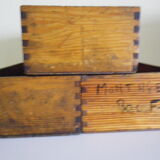 Old lockers wooden tenon mortise Assembly numbered 29,30,36 - 1950s - set of 3