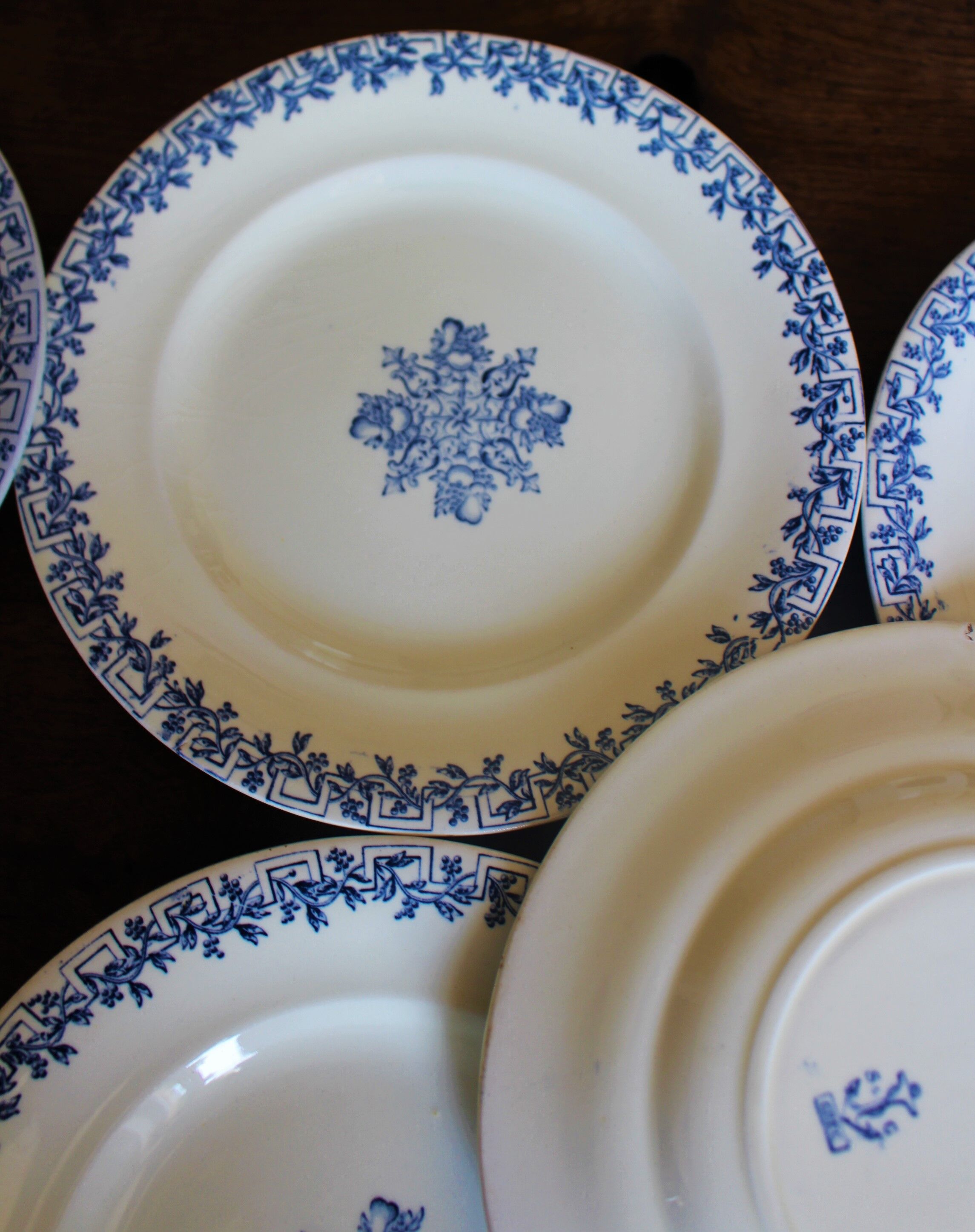Lot 12 flat plates Iron Earth Blue Clairefontaine Greek