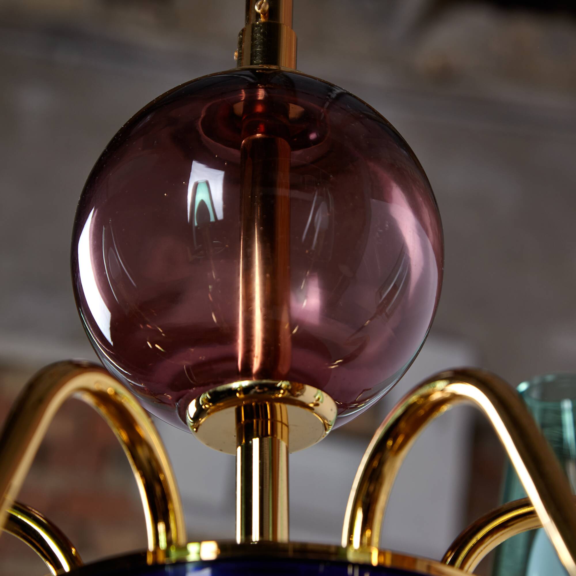 Italian Glass Chandelier, 1980s (MK9505)