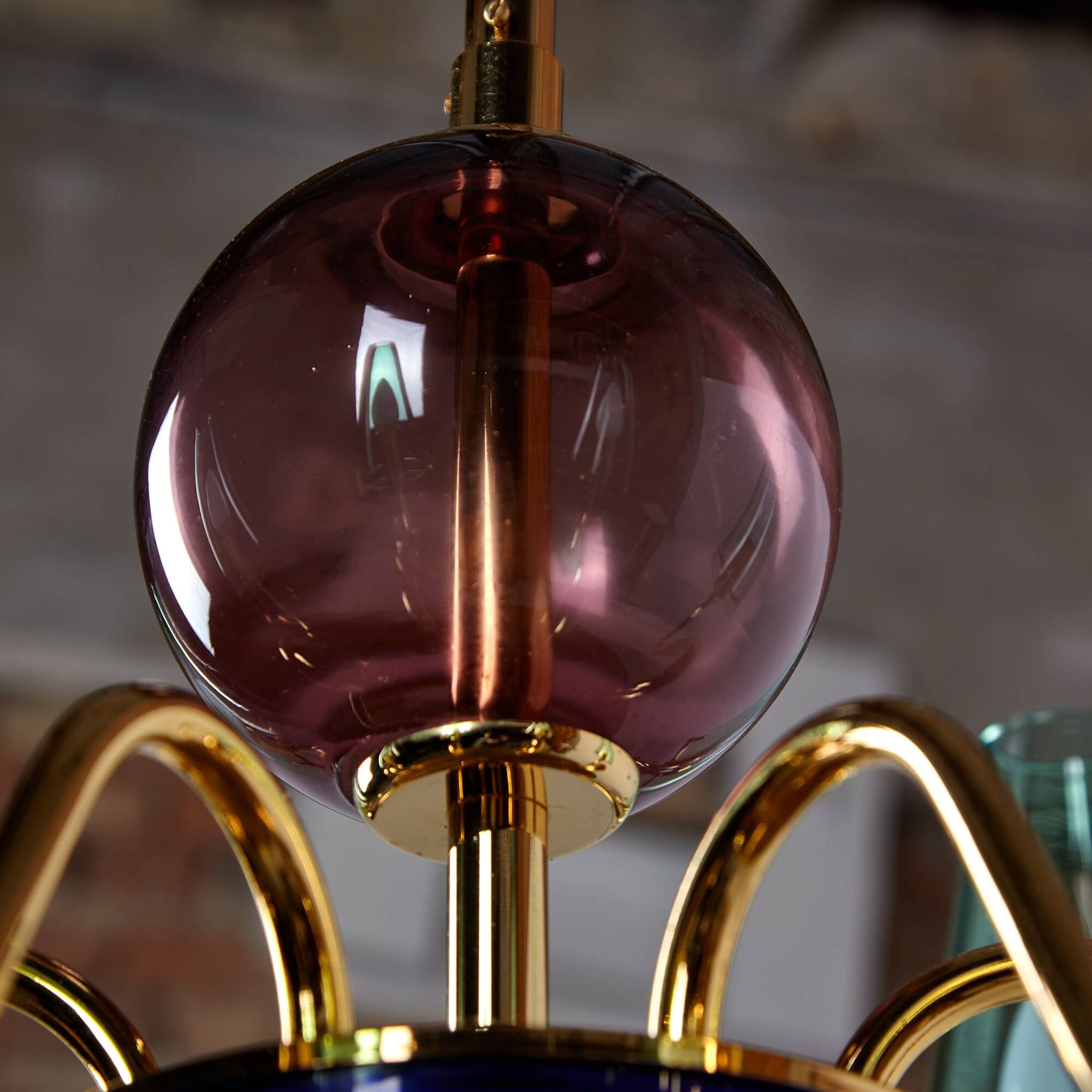 Italian Glass Chandelier, 1980s (MK9505)