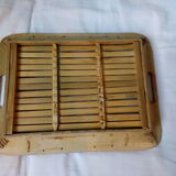 Bamboo and wicker tray