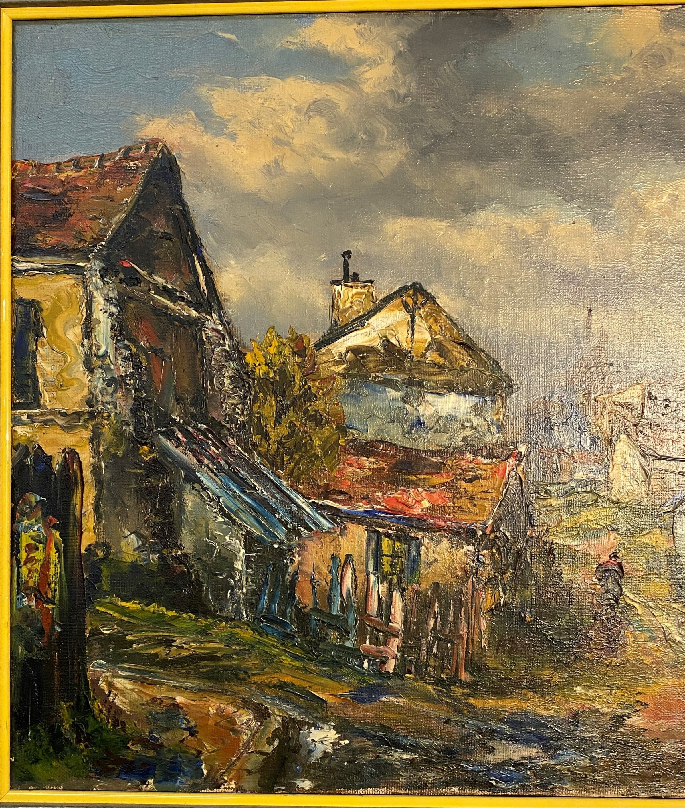 Painting, oil on canvas, Landscape on the island of St Denis by Raymond Besse.