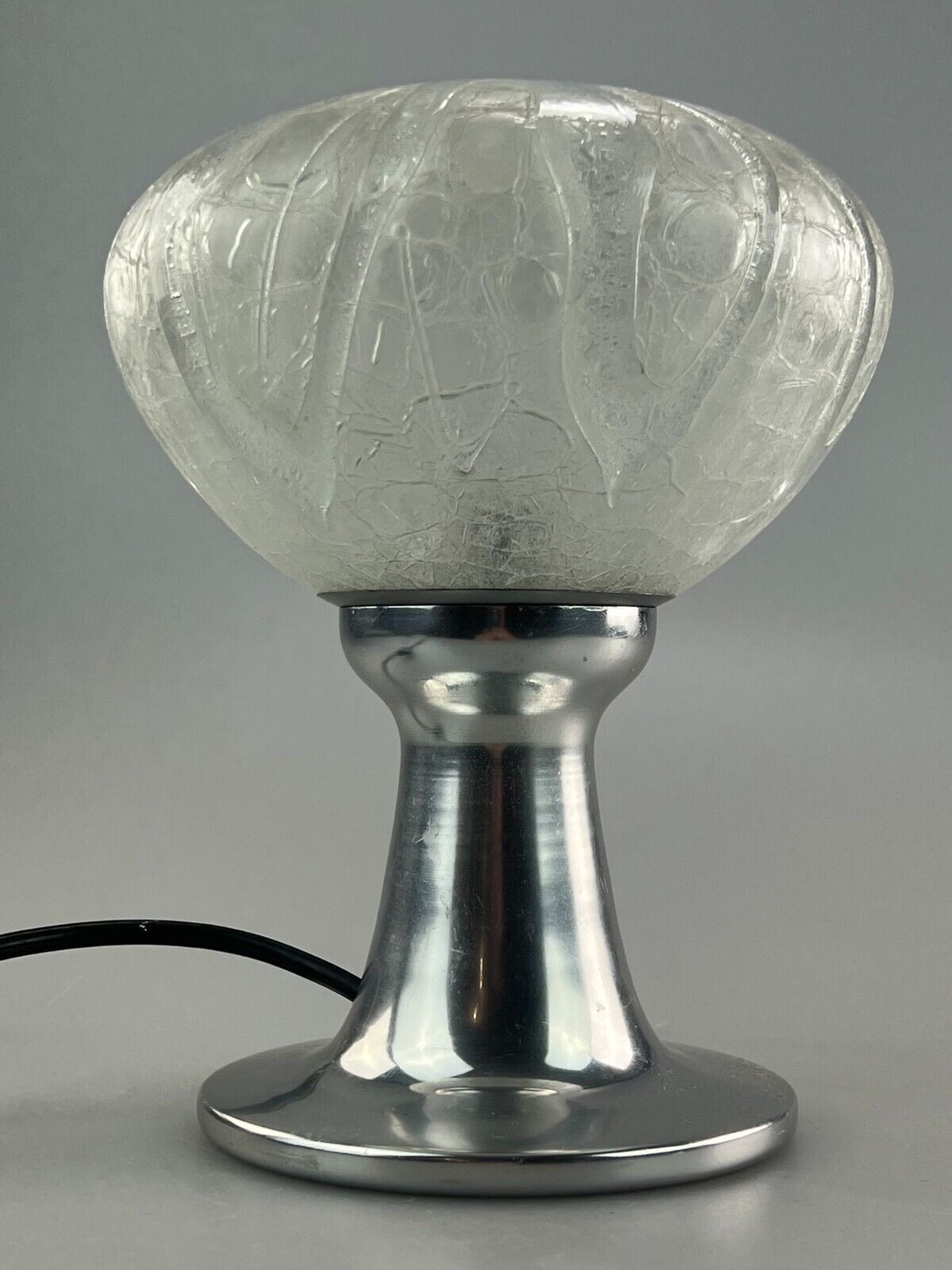 Lampe de table lampe de chevet chrome Doria verre espace âge design