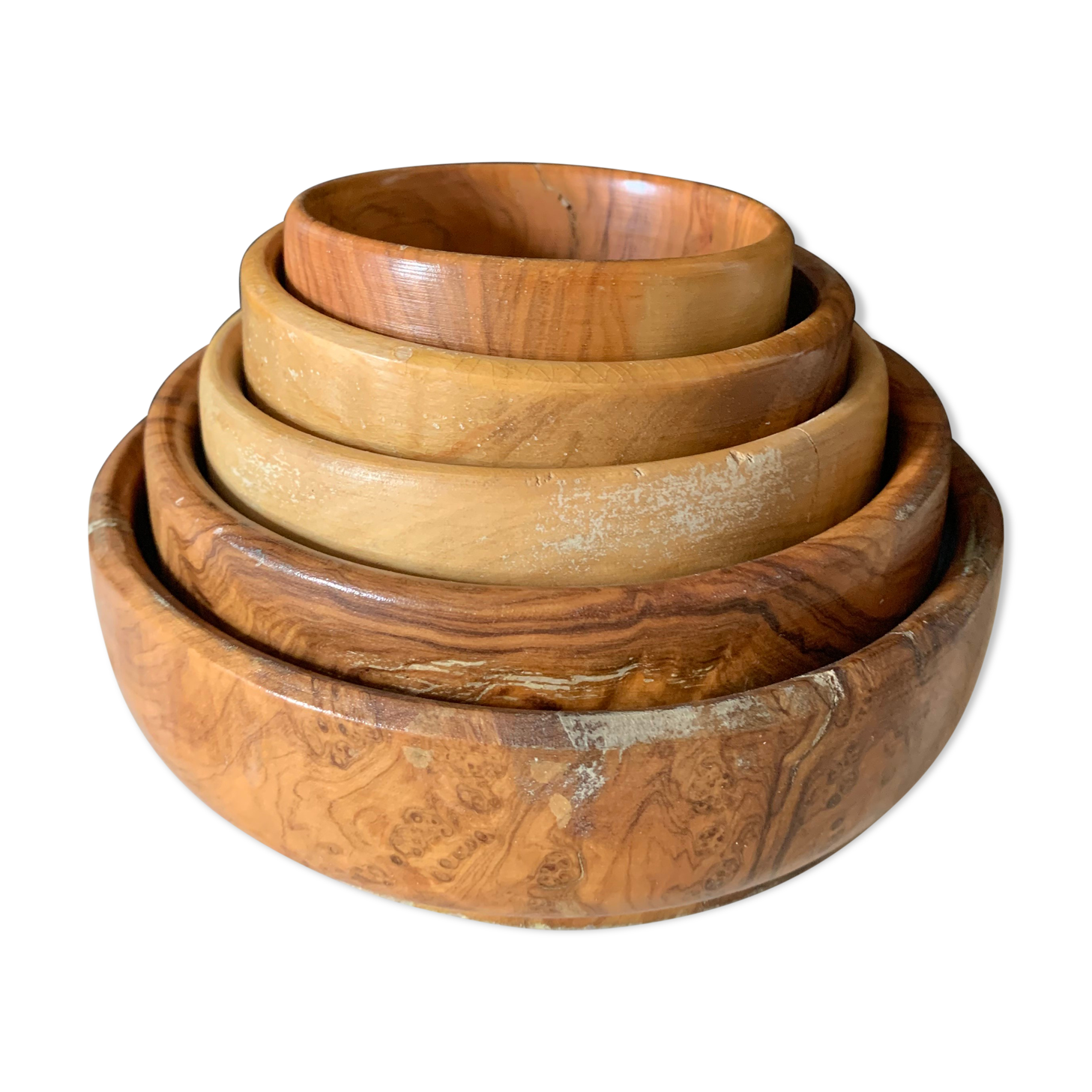 Set of wooden bowls