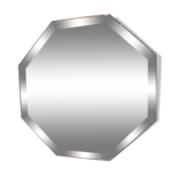 Beveled octagonal mirror