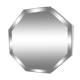 Miroir octogonal biseauté