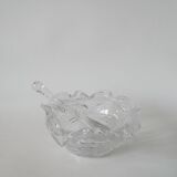 large Biot style bubbled glass mortar with pestle Design 1970