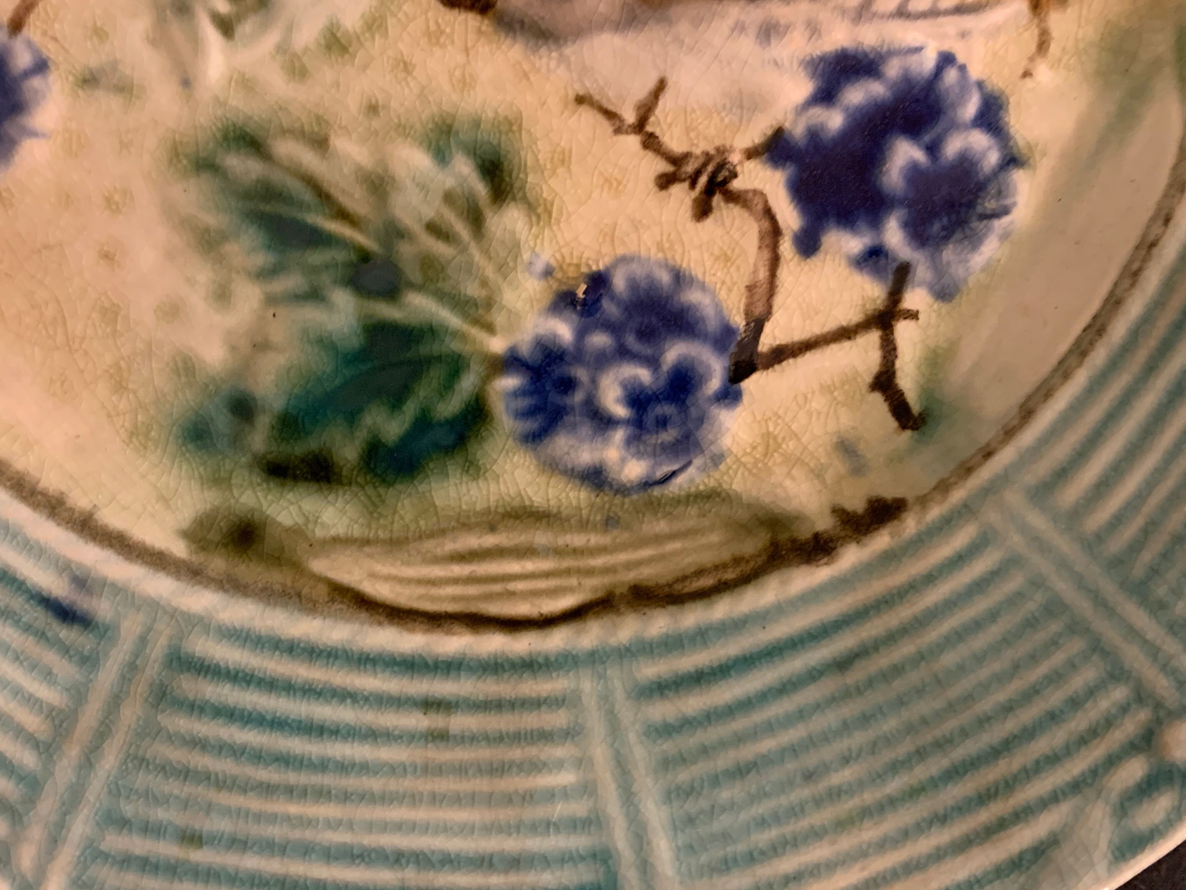 8 dessert plates in late 19th century dabbling