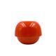 Space age orange ceramic vase, Sicart Italy ca. 1970