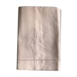 Old Sheet In Soft Pink Linen Thread