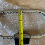 Vintage silver metal towel rack