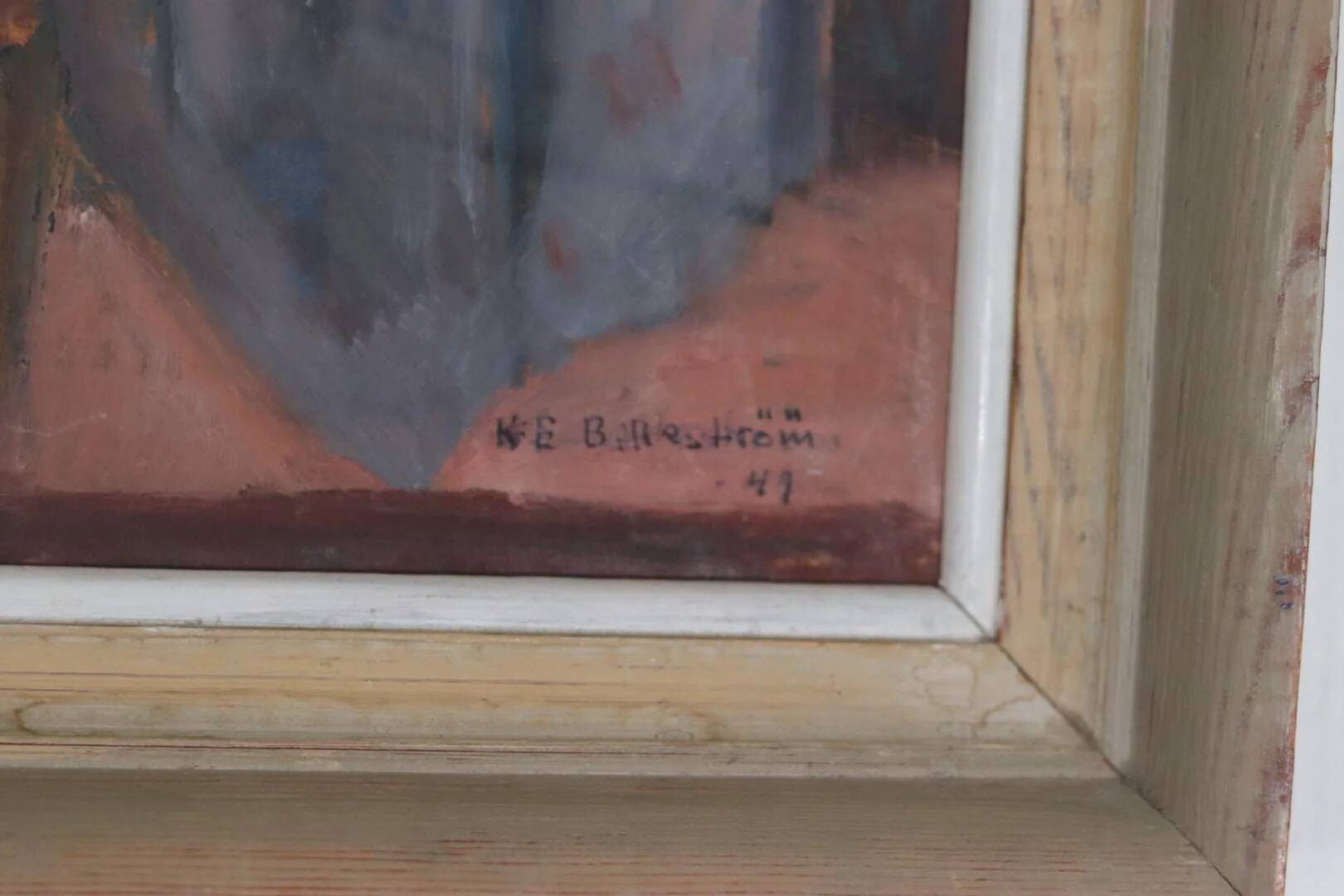 Original Swedish Oil on Panel – “Muted Scene” by Karl Erik Billeström