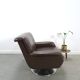 Brown leather swivel chair