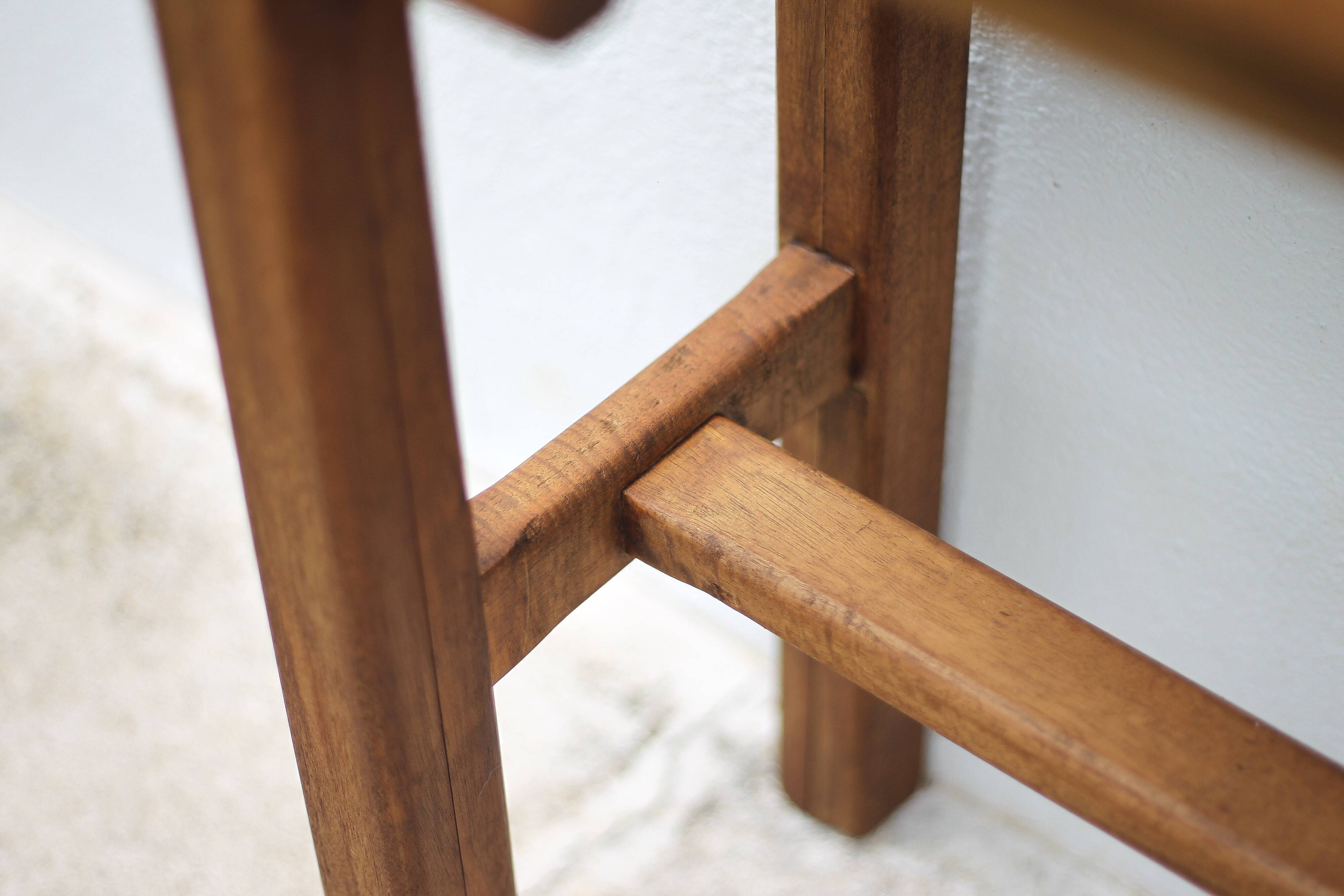 Vintage wooden console, wooden furniture, console table, interior decoration