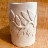 Artisanal raw ceramic vase