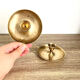 Paire bougeoirs laiton vintage