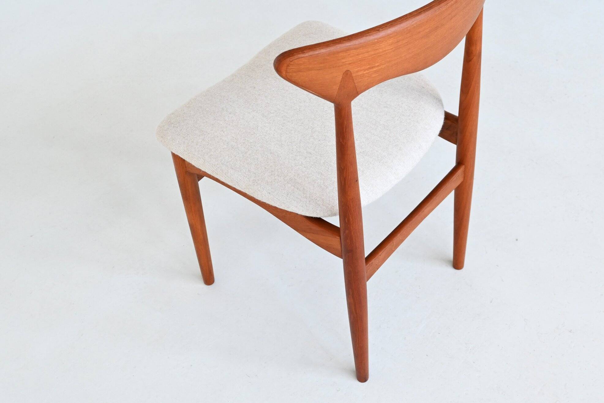 Ensemble de six chaises de salle à manger en teck de Christian Linneberg, Danemark, 1960