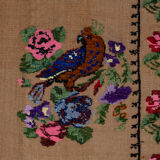 Turkish Aubusson Kilim Rug With Floral and Animal Pattern 100 x 167 cm