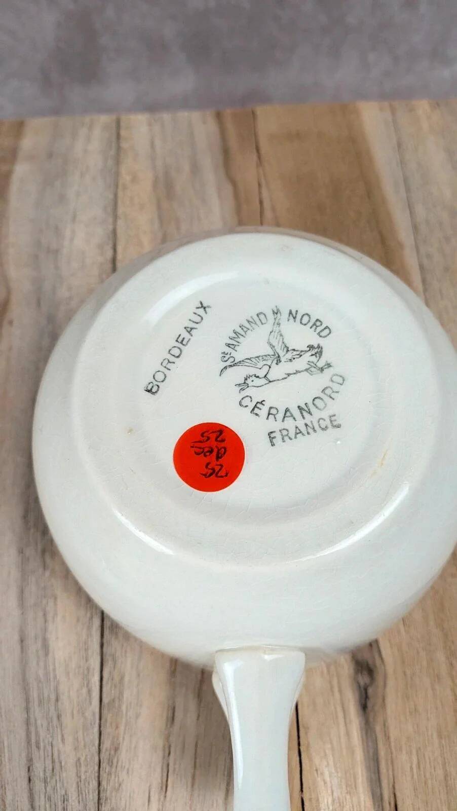 Saucière vintage Céranord Saint-amand – Modèle Bordeaux