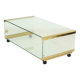 Italian Glass Coffee Table Gallotti & Radice Vintage Design 100cm