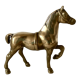 Cheval en laiton doré