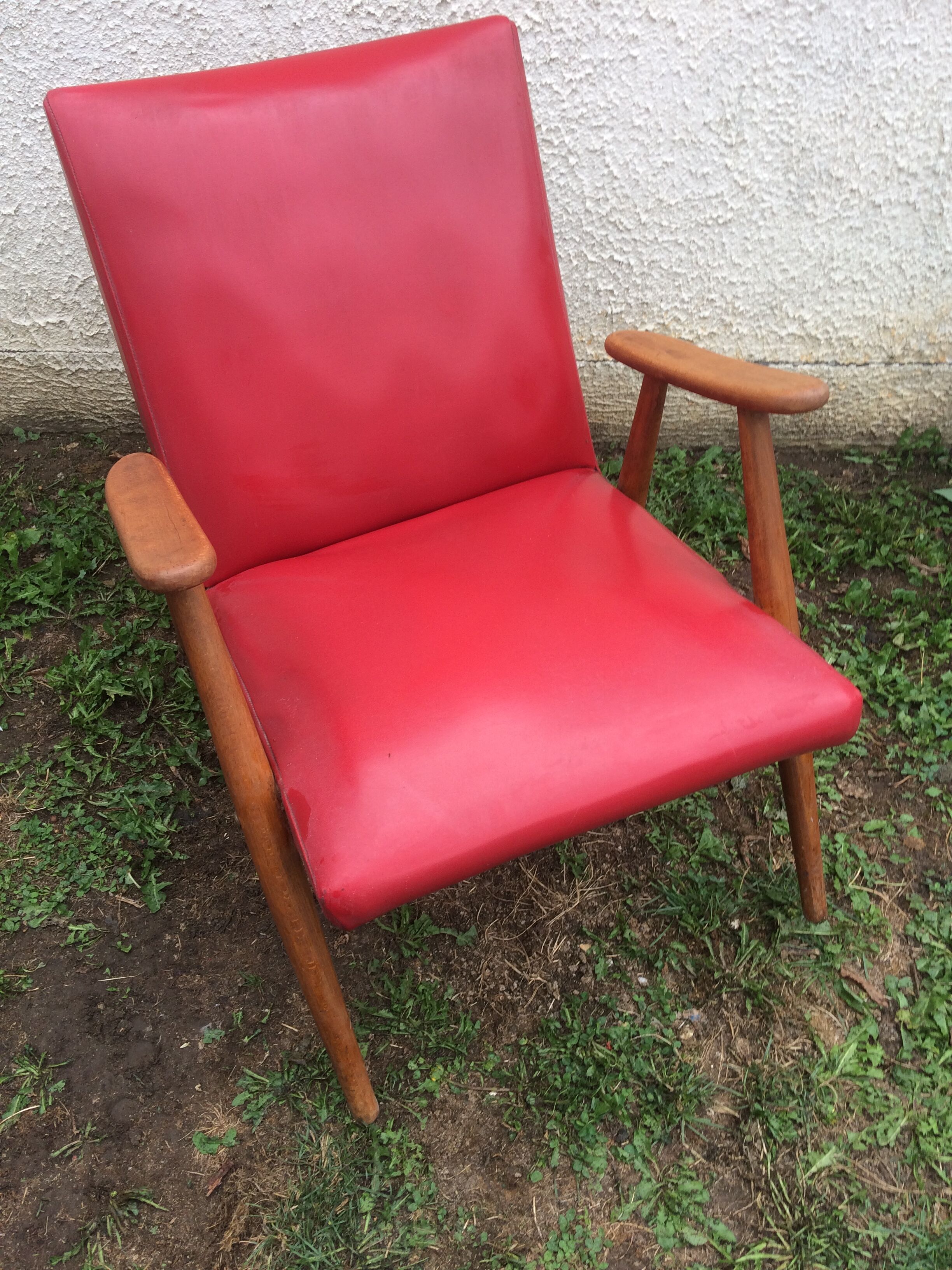 Vintage red armchair