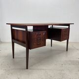 Rosewood 'Floating' Desk By Gunnar Nielsen For Tibergaard, 1960s.