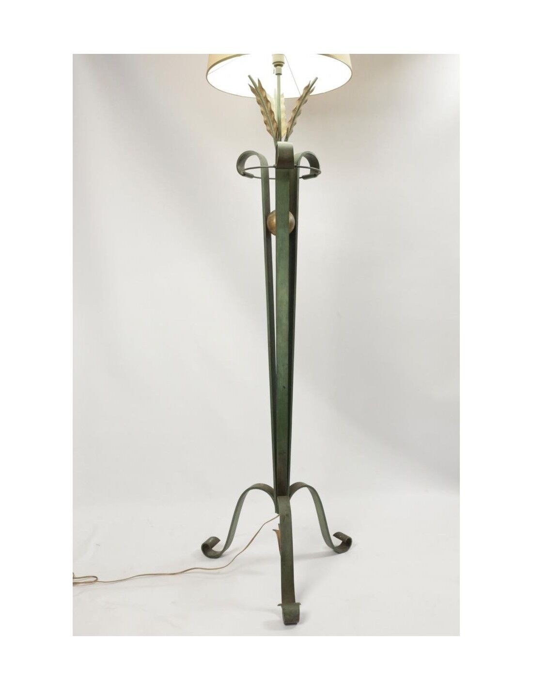 Wrought iron floor lamp from the 1940s