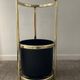 Vintage umbrella door in gilded metal 70s