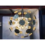 Handmade Hammered Sputnik Candlestick in Gold