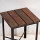 Vintage industrial stool made of pine wood and iron – Central Europe, circa 1950